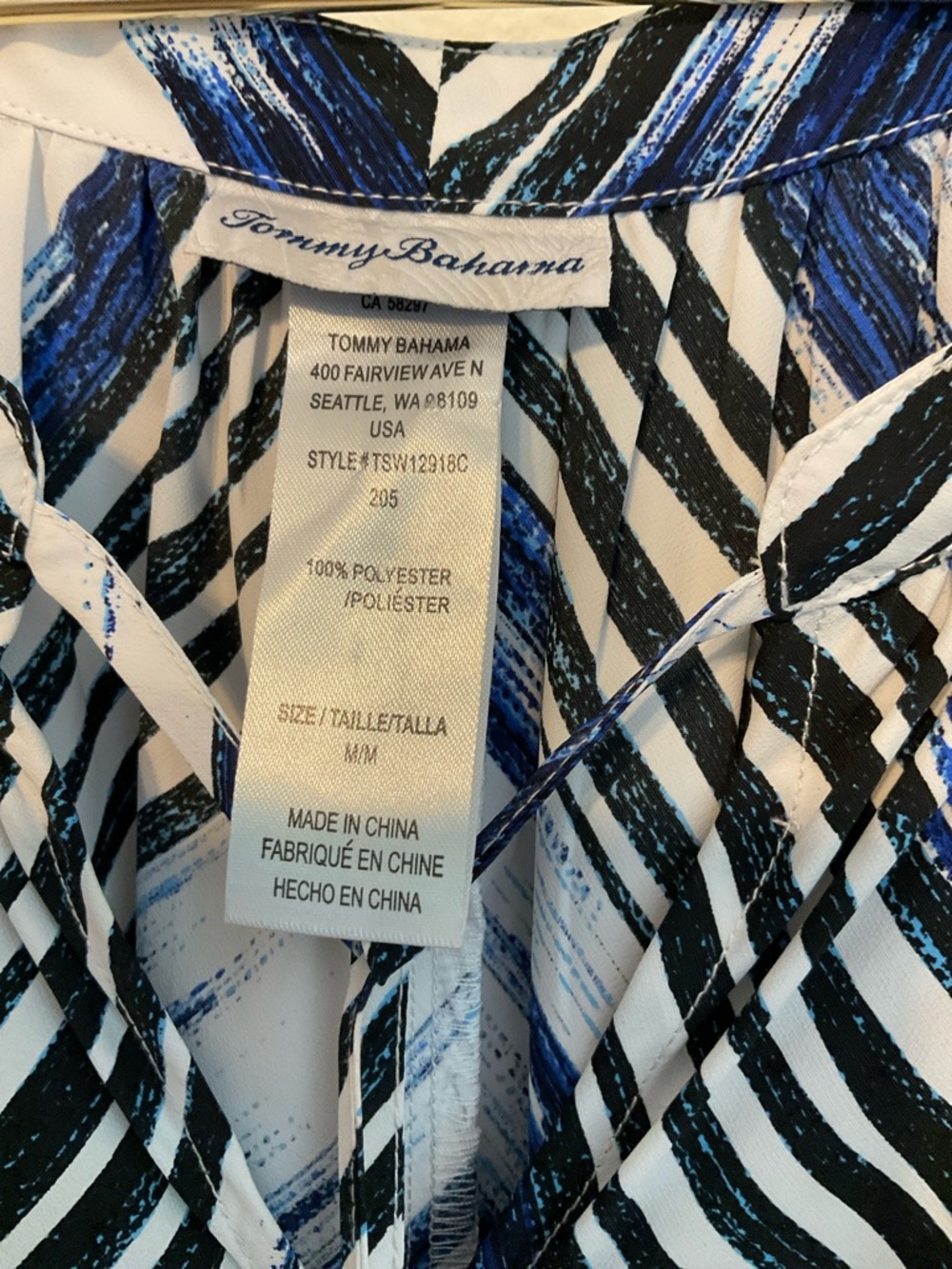 Tommy Bahama Navy & White Sleeveless Printed Maxi Dress - Picture 3 of 8